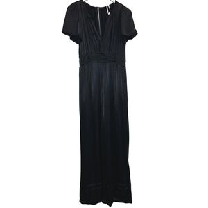 Anthropologie The‎ Sommerset Jumpsuit Size XS Wide Leg Black